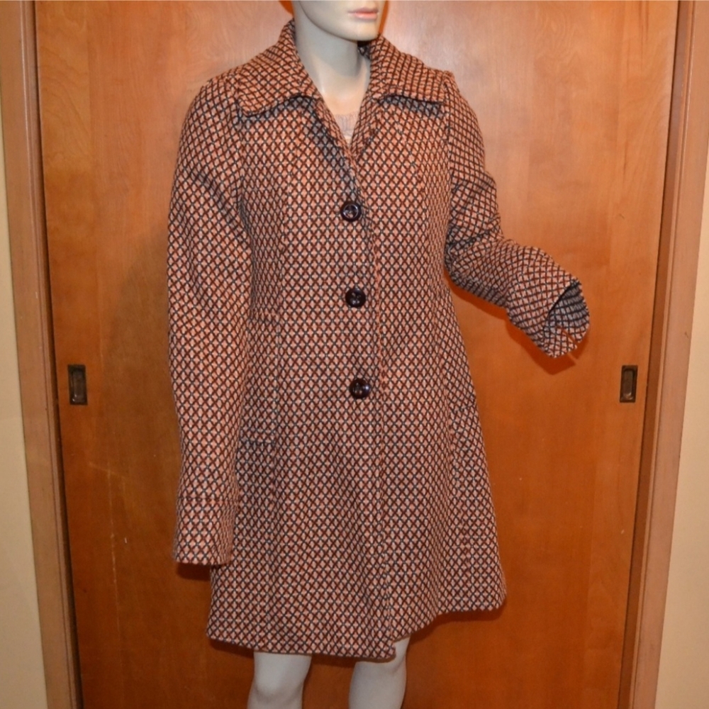 Chic Brown Patterned Coat